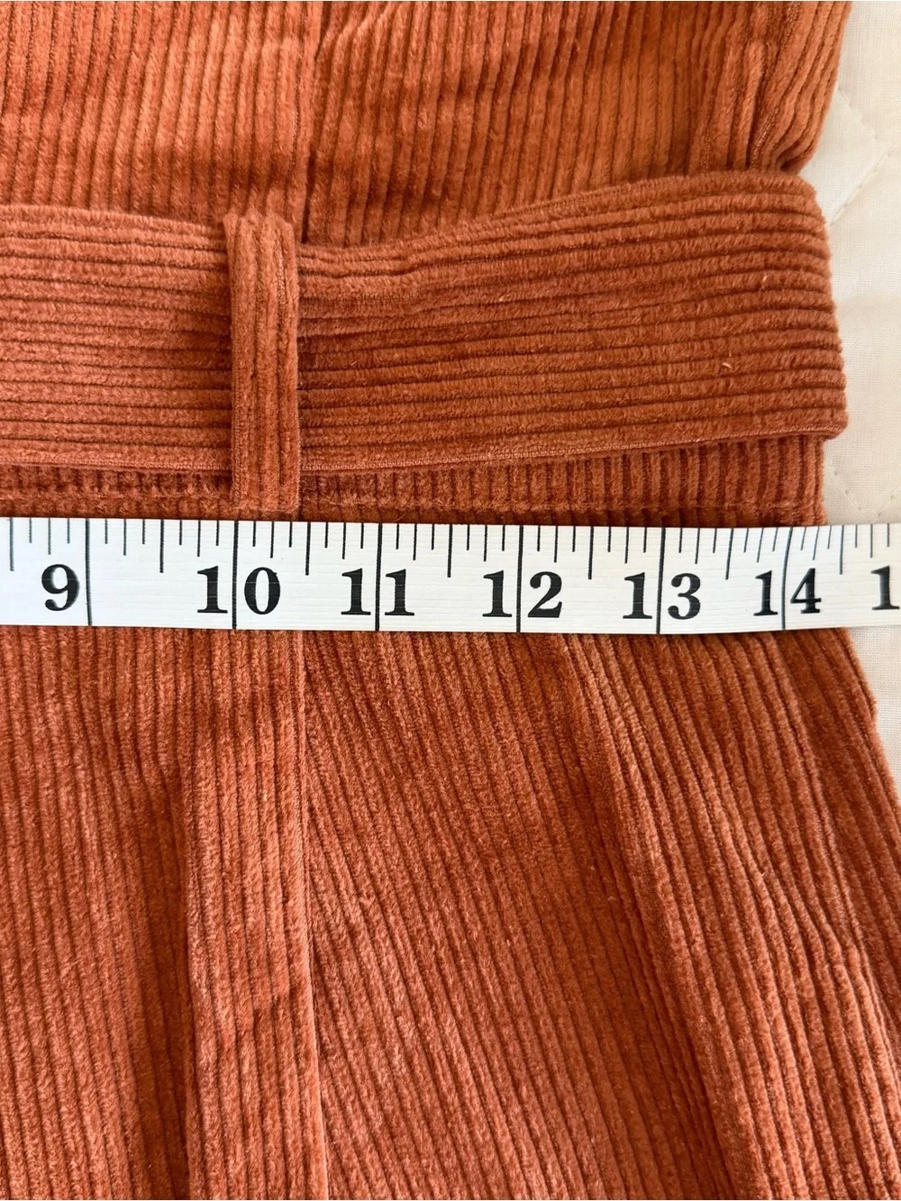 NWT Lulus Corduroy Overalls Small Burnt Orange Adjustable Strap Tie Waist Fall